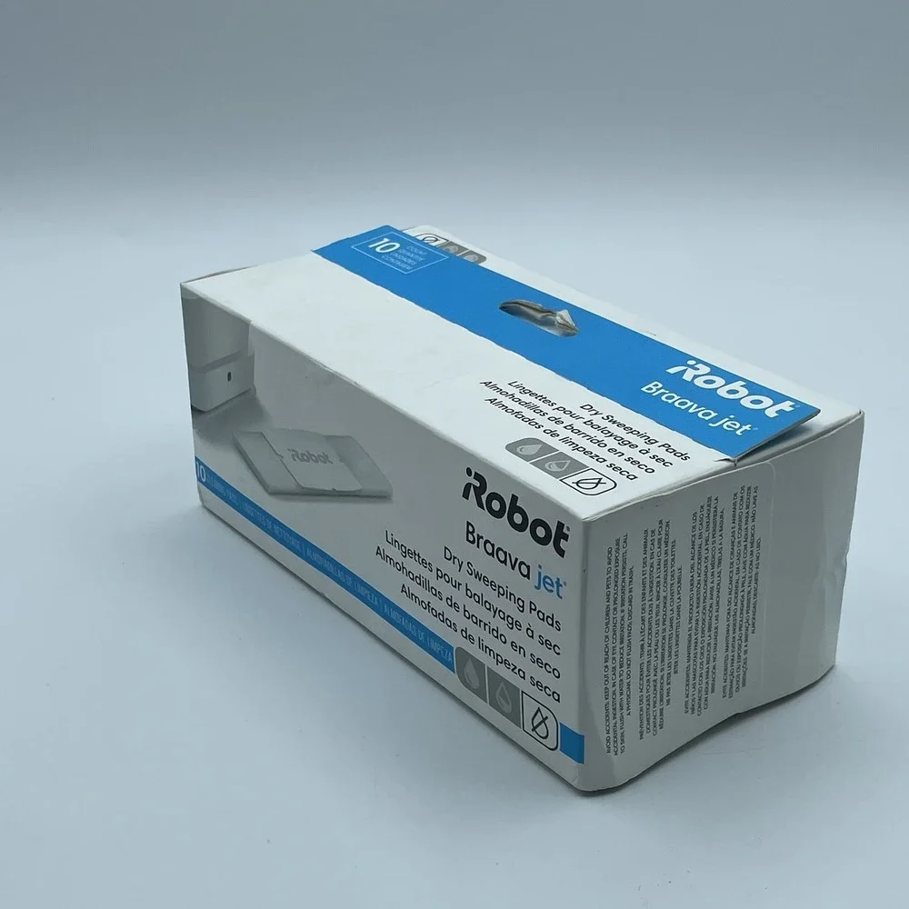 iRobot Braava Jet Dry Sweeping Pads, White, 10 Cleaning Pads